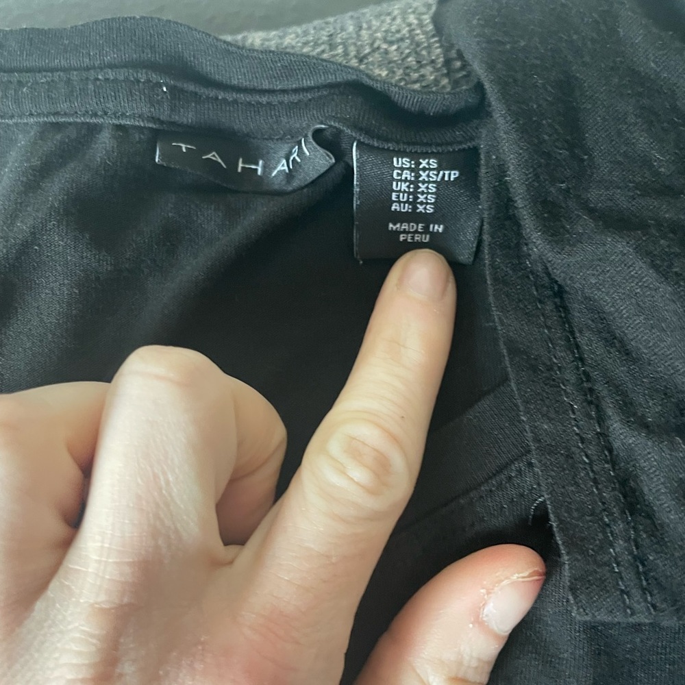2 Tahari Black cotton tees